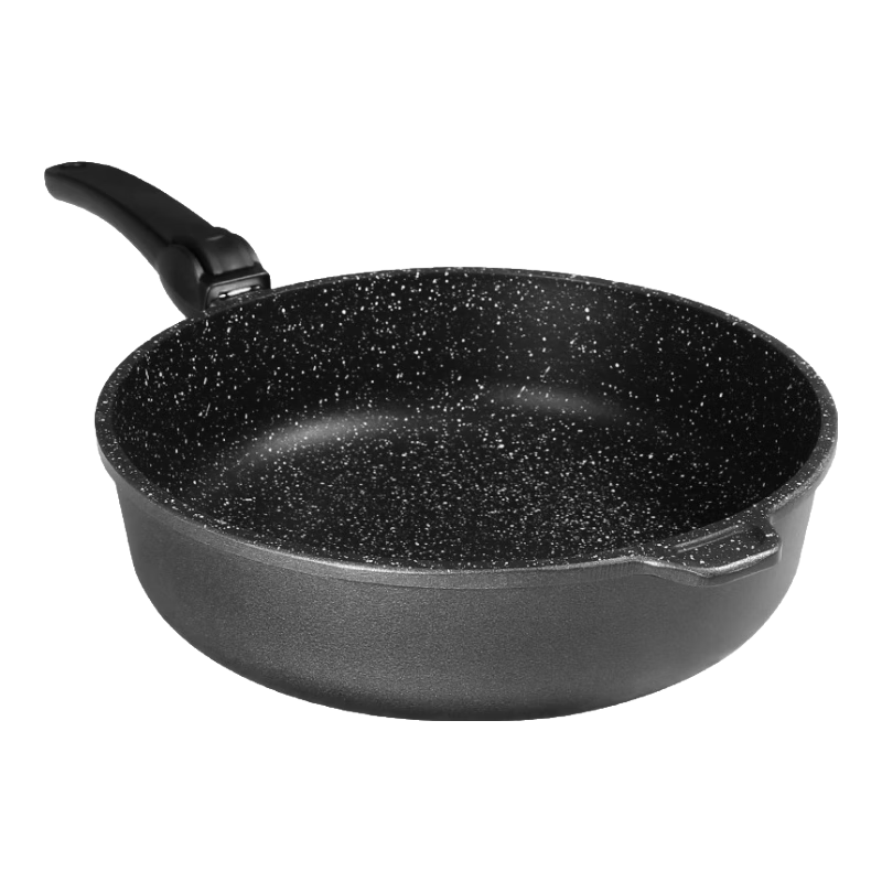 STONELINE 德國原裝進(jìn)口不粘鍋平底鍋高端麥飯石煎鍋煎牛排煎餅鍋煎雞蛋鍋 24旗艦Mig(雅黑) 24cm