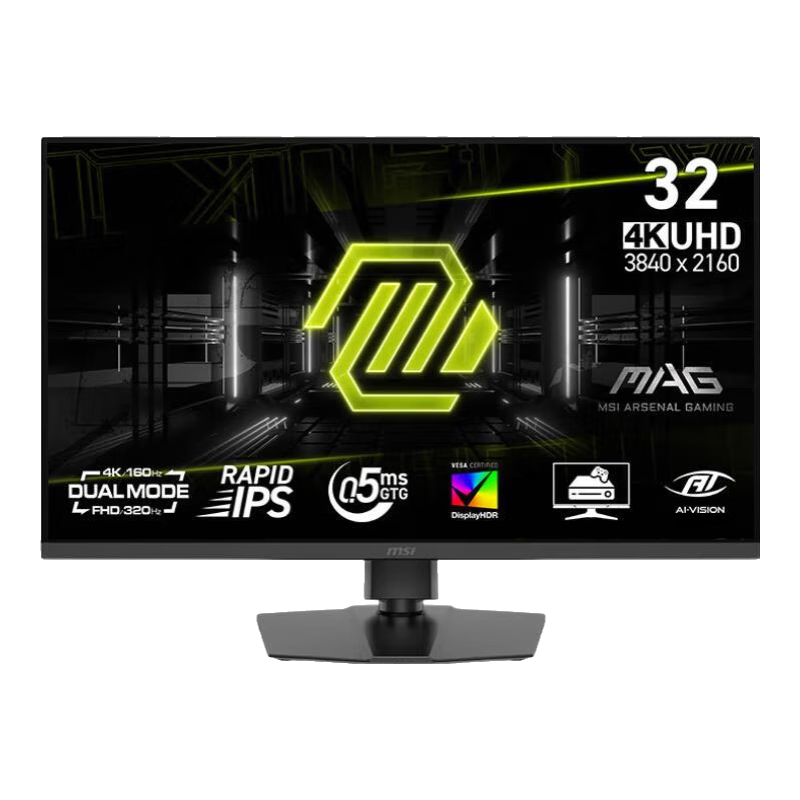 ΢�ǣ�MSI��31.5Ӣ��4K 160Hz˫ģ�л�FHD 320Hz FastIPS 0.5ms HDR400�羺��Ϸ��ʾ�� ������ת��������֤  MAG 322URDF E16