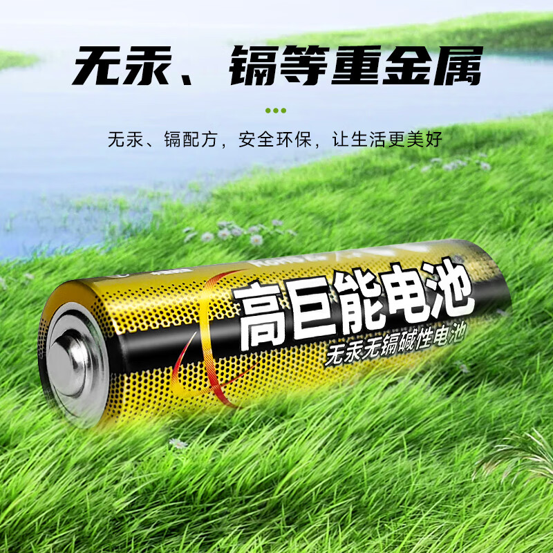 高巨能 电池AA天燃气表电池5号碱性适用遥控器体脂秤血压计算器无线鼠标耳温枪血糖仪剃须刀 40粒