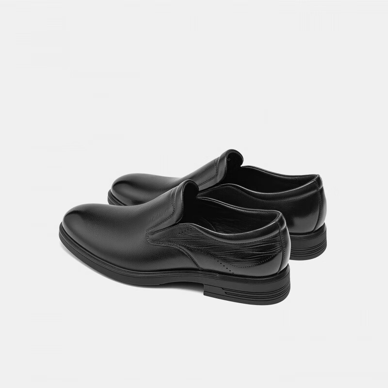 奥康（Aokang）男鞋2025秋季新款真皮舒适商务正装鞋时尚套脚通勤皮鞋 门店发货 黑色 1251211025 42 (260mm)