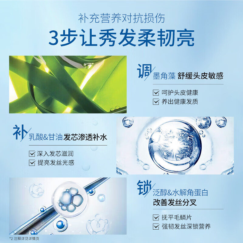 b2v免蒸深修护发膜护发素(海洋丝缎)新年礼物 鱼子酱修护发膜 500ml*2罐