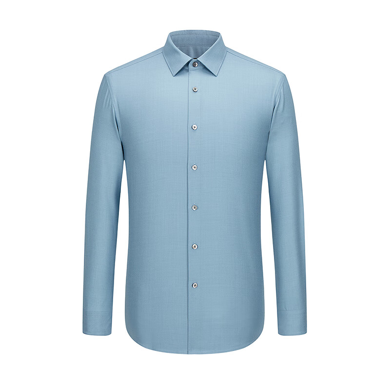 雅戈尔衬衫男士2025秋冬青年男长袖衬衫YLQW115691HBA【商场同款】 蓝色提花YLQW115691HBA 41 （175/96A）