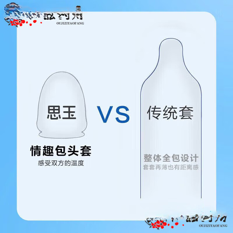 通用仅包头思玉 龟头套短款半截仅包头不戴套玻尿酸女性套套 M码有盒两只装