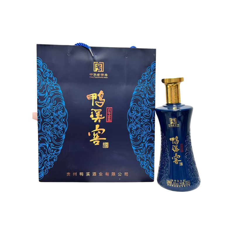 鸭溪贵州鸭溪窖酒百年雷泉23年生产批量勾调中华老字号浓香型白酒52度 52度 500mL 6瓶 原箱
