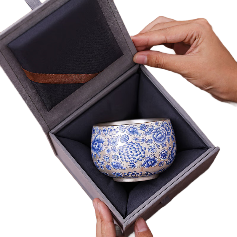 豪峰999鎏純銀泡茶壺茶杯主人杯2025新款整套茶具套裝茶器送伴手禮物