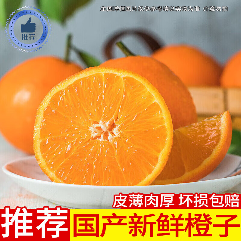 智洲国产橙子新鲜水果生鲜桔橘 整箱14-9枚实惠装