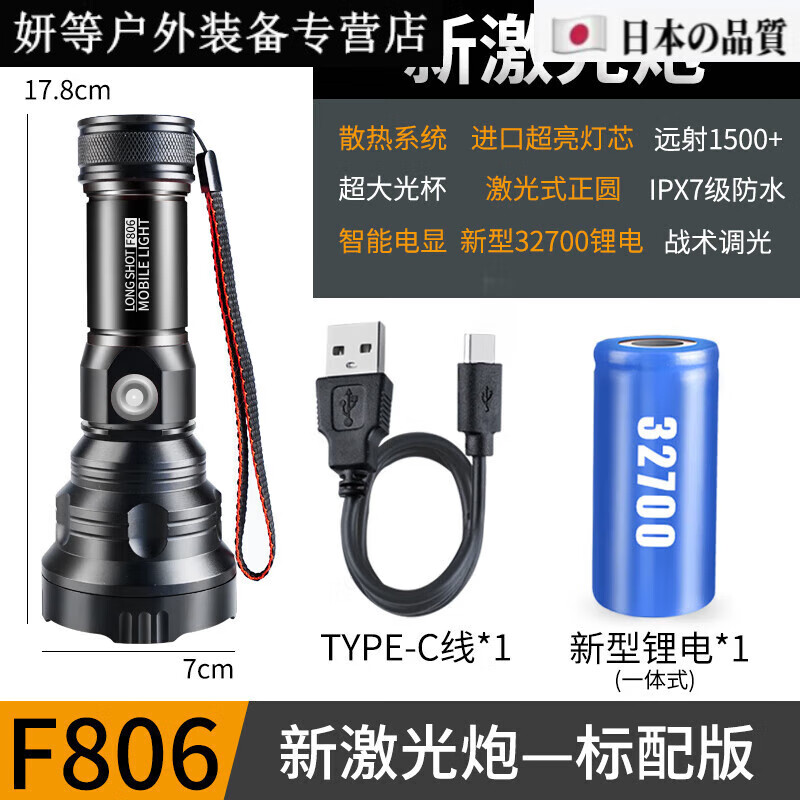 阿尤布原裝品質(zhì)頭燈強光手電筒超亮可充電式戶外大功率遠(yuǎn)射 3700標(biāo)配版