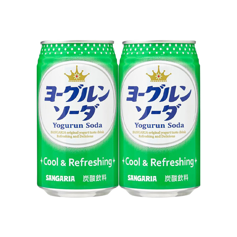 日本进口三佳利sangaria桑格利亚乳酸菌味碳酸饮料汽水饮料350g 乳酸