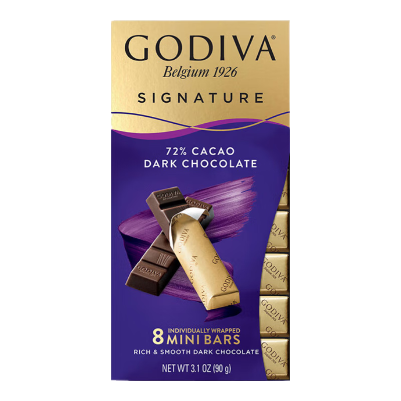 歌帝梵（GODIVA）72%黑巧克力90克原裝進口送女友生日禮物伴手禮喜糖 中秋節(jié)禮物