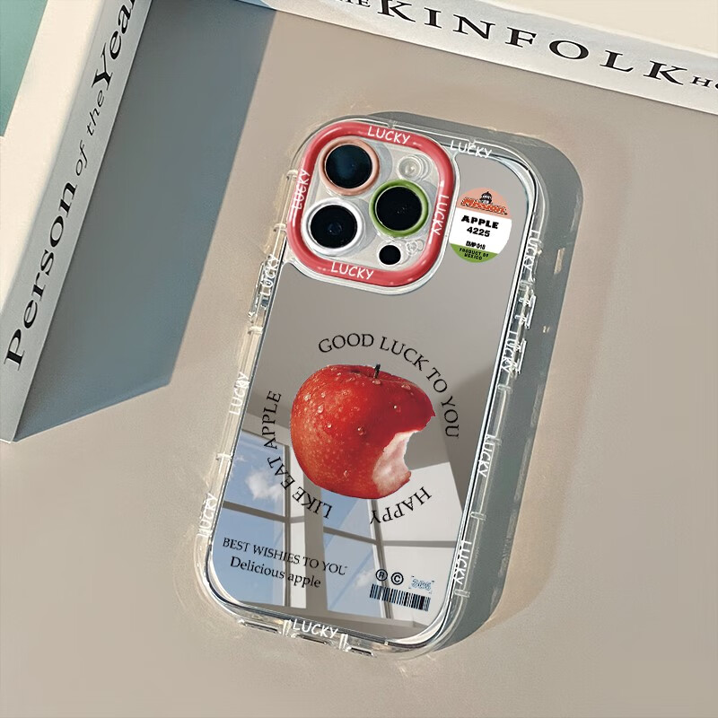 OLPAY苹果标签镜面适用于苹果16pro华为奶油壳oppo苹果15新iPhone14/12 JM479苹果标签 iPhone16