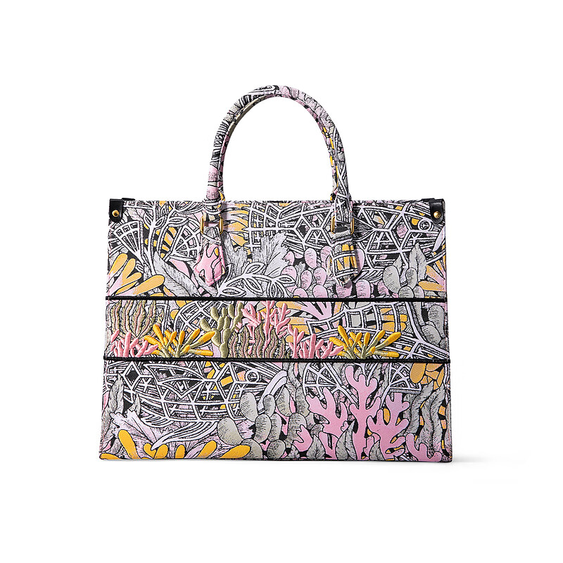 菲安妮巧錦托特包 大容量時尚輕奢通勤手提包女包旅行單肩包 珊瑚碧樹