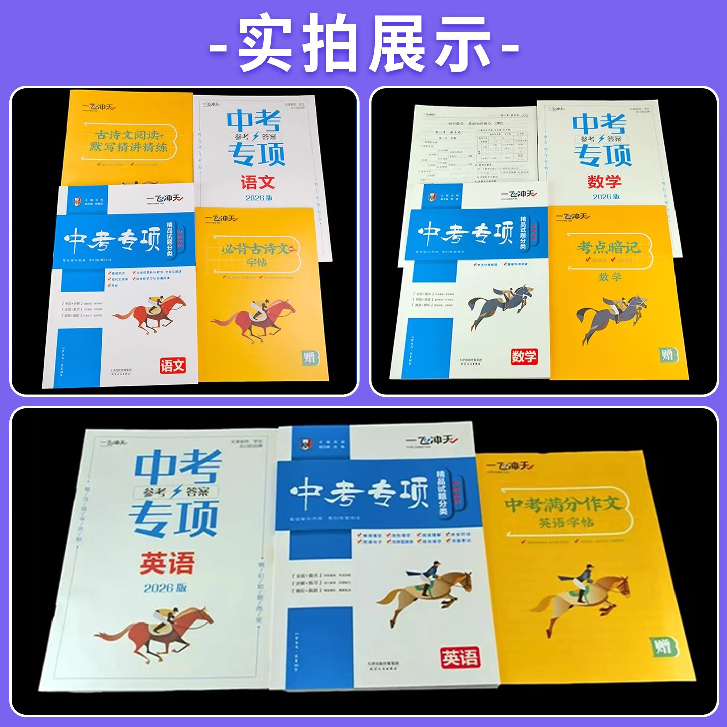 【京仓直配 快至次日达】一飞冲天2026天津中考 一飞冲天2025天津中考 一飞冲天中考模拟试题汇编真题卷全套语文数学英语物理化学历史政治 中考专项总复习历年真题试卷初三九年级 26版中考专项【语数英