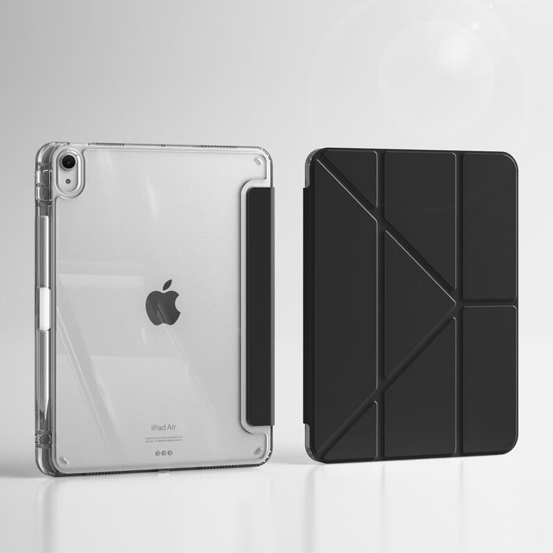 奥思妙2026ipad新款air8保护壳11代10/9/ipadair7/6/5平板套pro带笔槽4苹果防弯6摔10.2寸8轻薄3十y折M4 面盖可吸附【Y+3折-黑色】 2025款ipad第11代【A16】