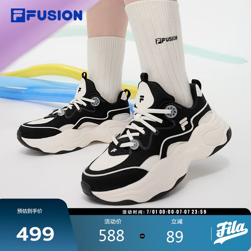 FILA FUSION斐乐官方潮牌女鞋帆布鞋BUBBLE运动鞋2024休闲厚底潮鞋