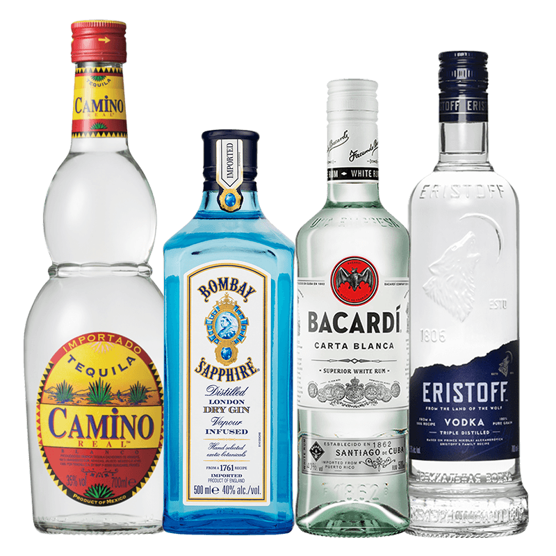 百加得（Bacardi）調(diào)酒組合 百加得朗姆酒 金酒 威士忌 龍舌蘭 伏特加洋酒 白朗姆孟買金酒懶蟲銀傲士度夫