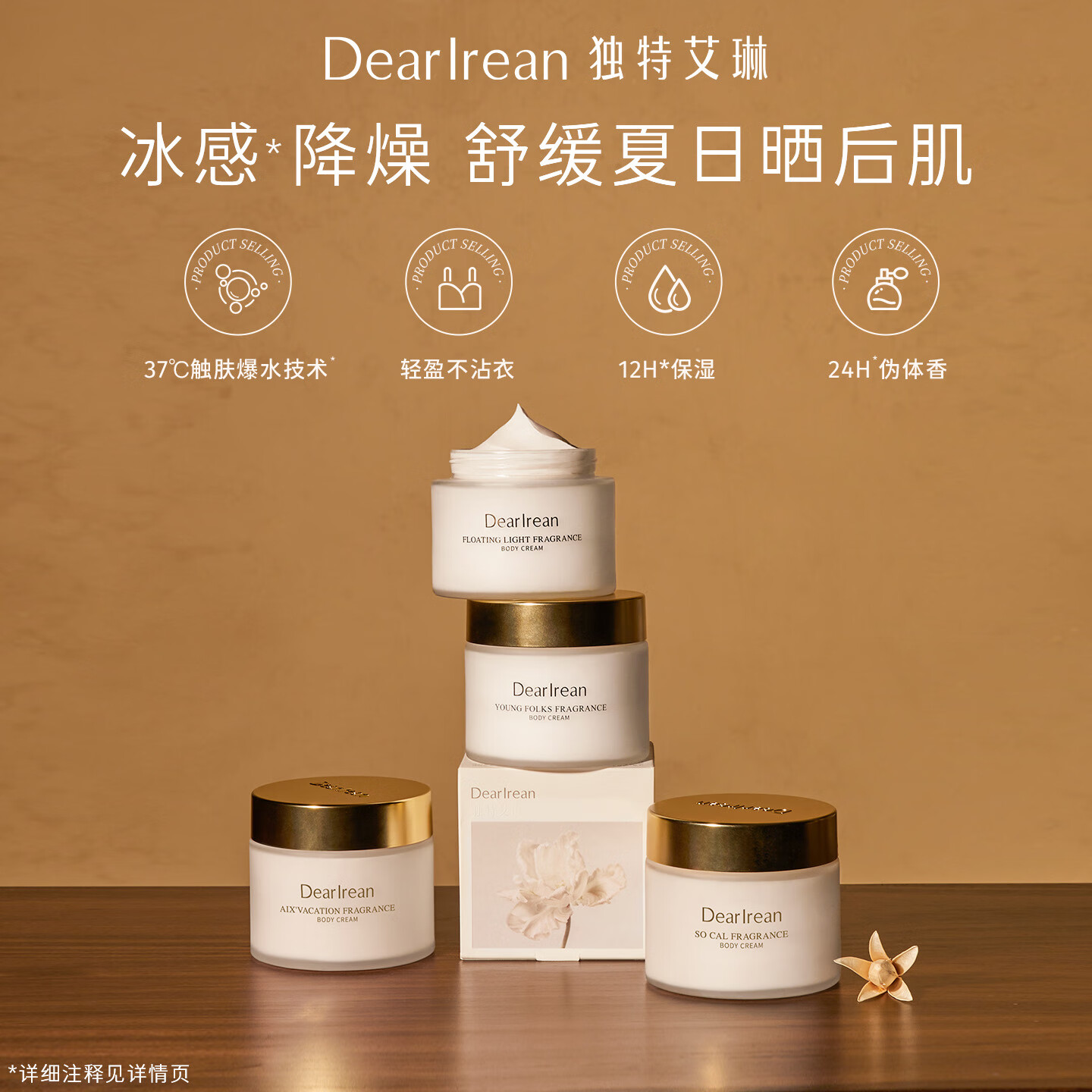 独特艾琳（Dear lrean）身体乳润肤乳冷霜保湿香味留香长干皮可用润肤烟酰胺清爽护肤乳膏 我的少年180g