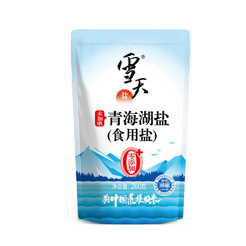 雪天青海湖盐260g*10【未加碘】0添加食用盐高天然湖盐家用调味品调料