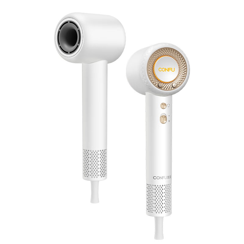 康夫（CONFU）高速护发吹风机50亿等离子家用大功率大风力速干新年礼物送女友电吹风筒F9Pro白