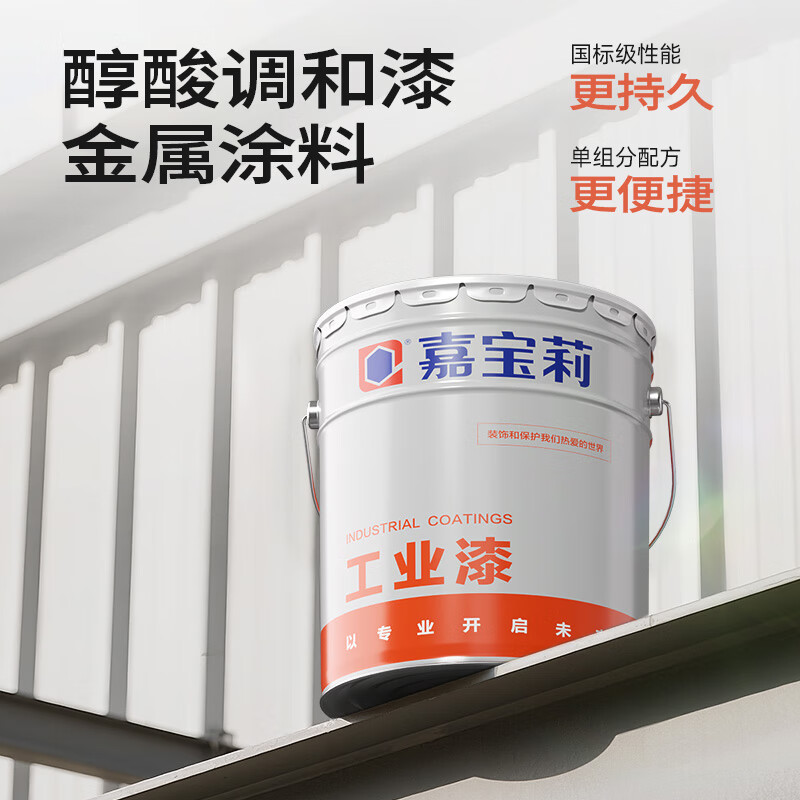 嘉宝莉（CARPOLY）醇酸调和漆 防锈漆金属漆钢结构铁栏杆工程防腐油漆防锈漆 白色/20kg