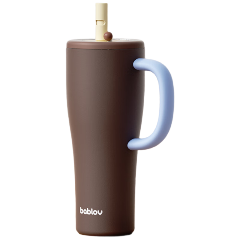BABLOV花伴森保温杯吸管 冰霸杯大容量316L不锈钢男女士巨无霸水杯