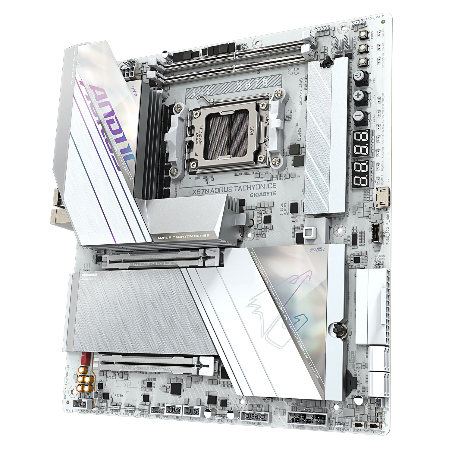 技嘉(GIGABYTE)X870 AORUS TACHYON ICE 钛冰雕 DDR5主板 支持CPU AMD锐龙9950X3D 9800X3D 7800X3D AM5针脚 X870 AORUS THCHYON ICE