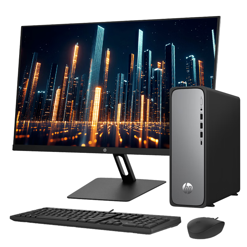 HP Desk Slim칫̨ʽ (i3-13100 8G DDR5 512GB̬Ӳ ע)+23.8Ӣ