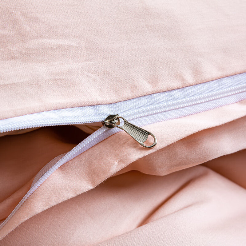 恒源祥 被套 60支长绒棉全棉被罩单件纯色奶油风四季单双人通用床品套件 A类 60支 樱花粉 适合150x200cm被子