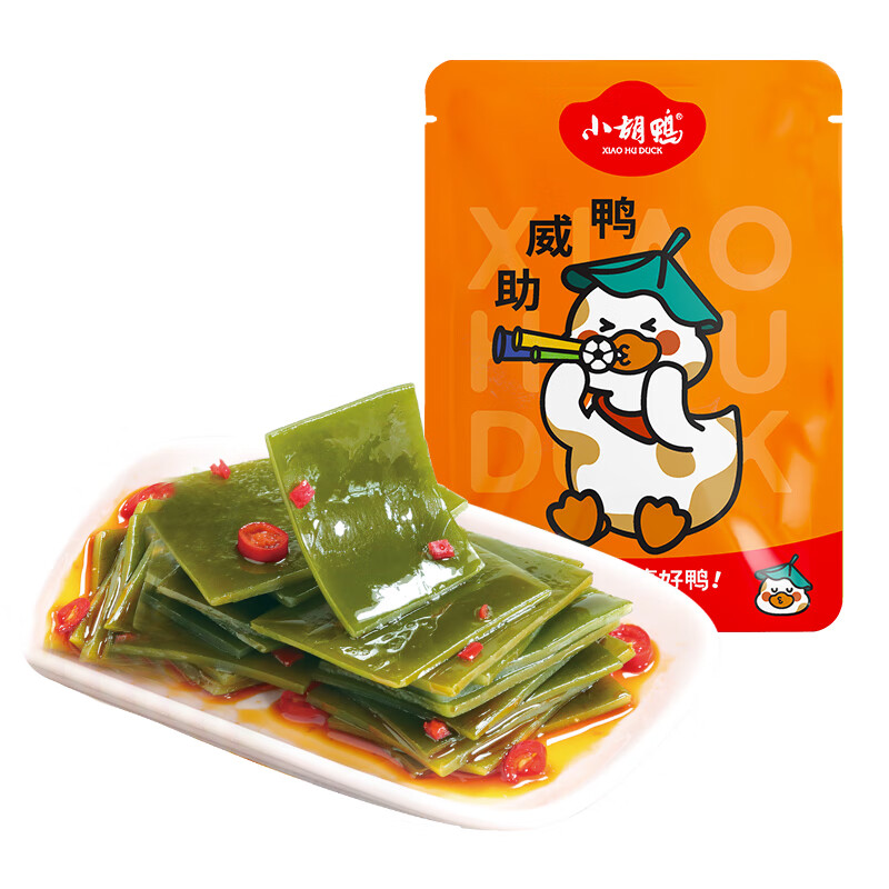 小胡鸭酸辣海带片60g休闲零食卤味熟食素食脆海带即食海味小吃食品