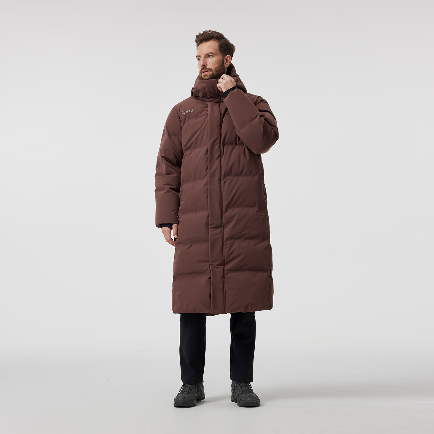 HALTI哈尔迪羽绒服秋冬外穿防泼水防风保暖长款95%鹅绒服708S 琉璃蓝 2XL 185/100A