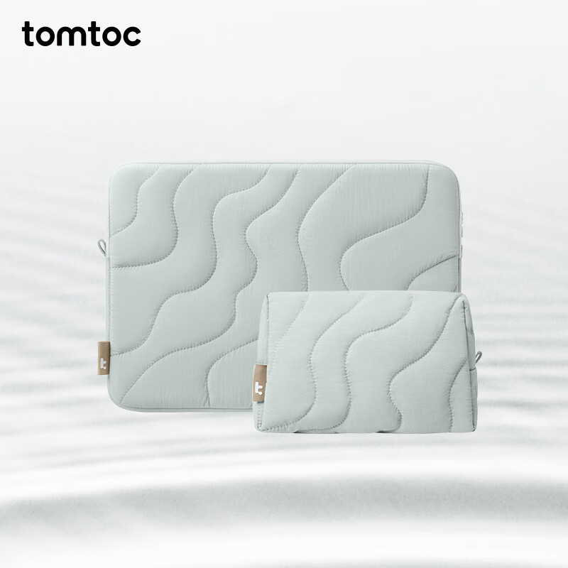 tomtoc地球肌理內膽包13/14/15/16英寸筆記本電腦包A27適用蘋(píng)果MacBook 【套裝】浮云淡水+配件袋 14英寸