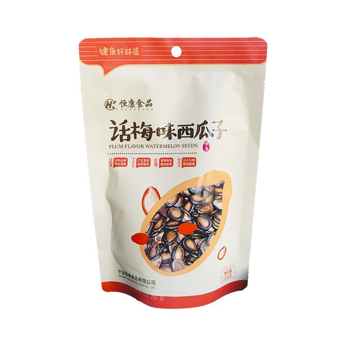 恒康話(huà)梅味西瓜子108g西瓜子話(huà)梅味堅果炒貨零食 話(huà)梅西瓜子108g*5包