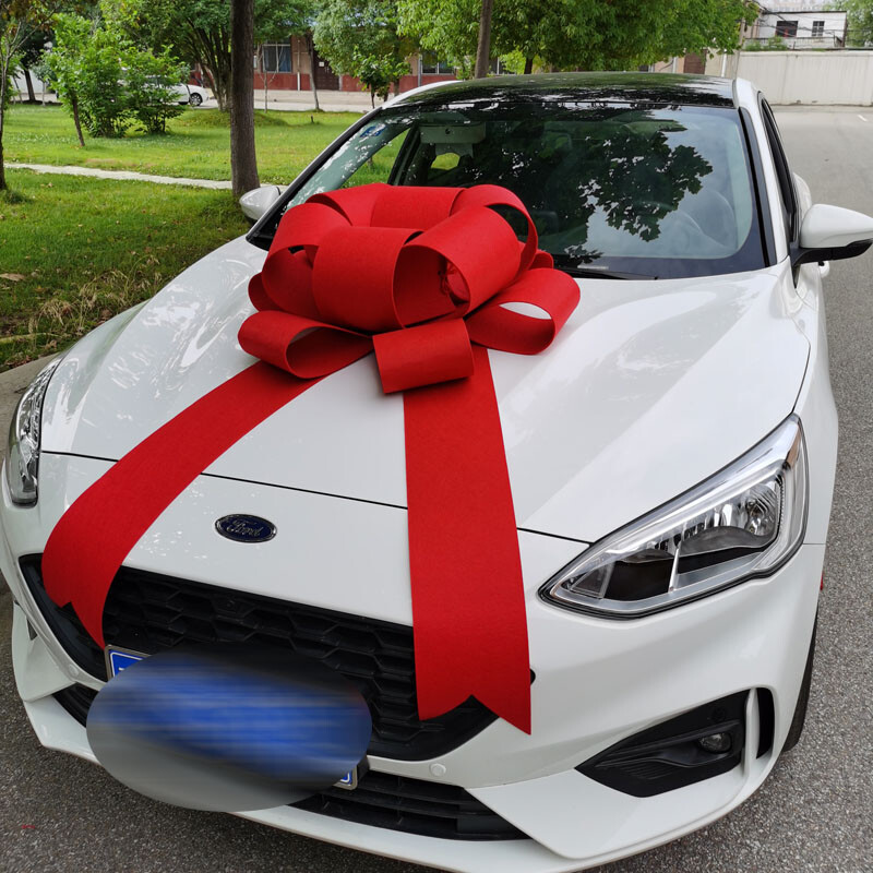 车仪式装饰大蝴蝶结汽车4s店展厅展车布置礼物大红花 w2礼花(需拼装)