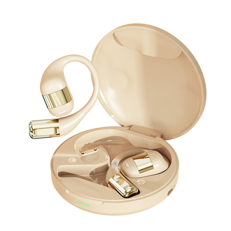 中性新款蓝牙耳机挂耳式无线蓝牙不入耳ows骨传导开放式耳机运动耳機 肤色