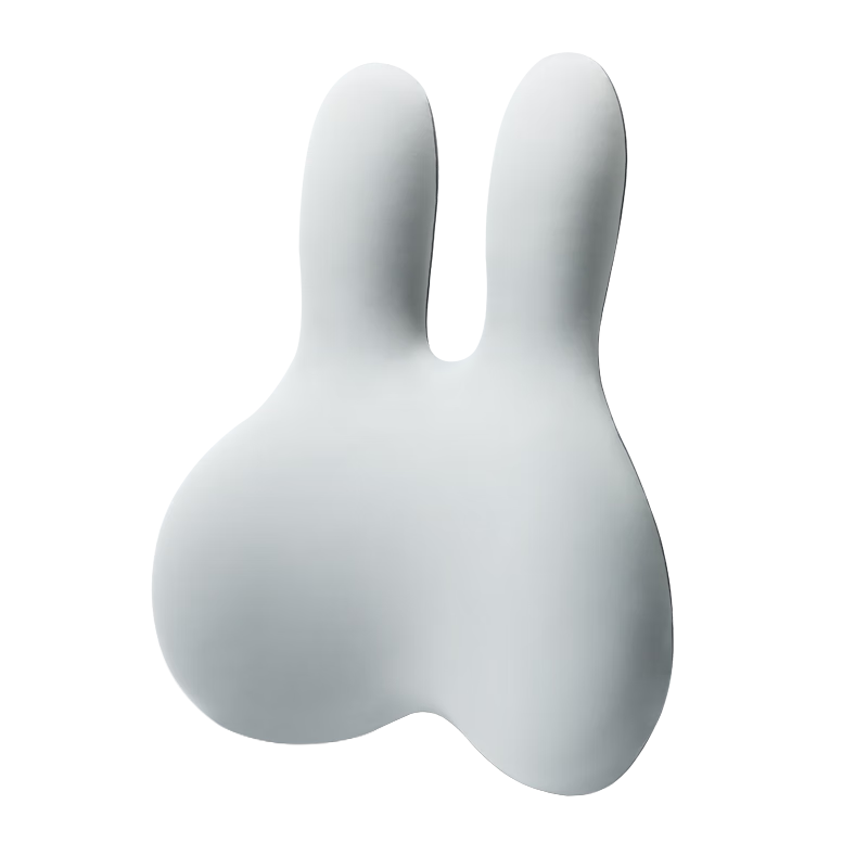 西诺思大头兔腰靠办公室靠背垫汽车靠枕久坐护腰神器车用兔子腰靠珍珠灰