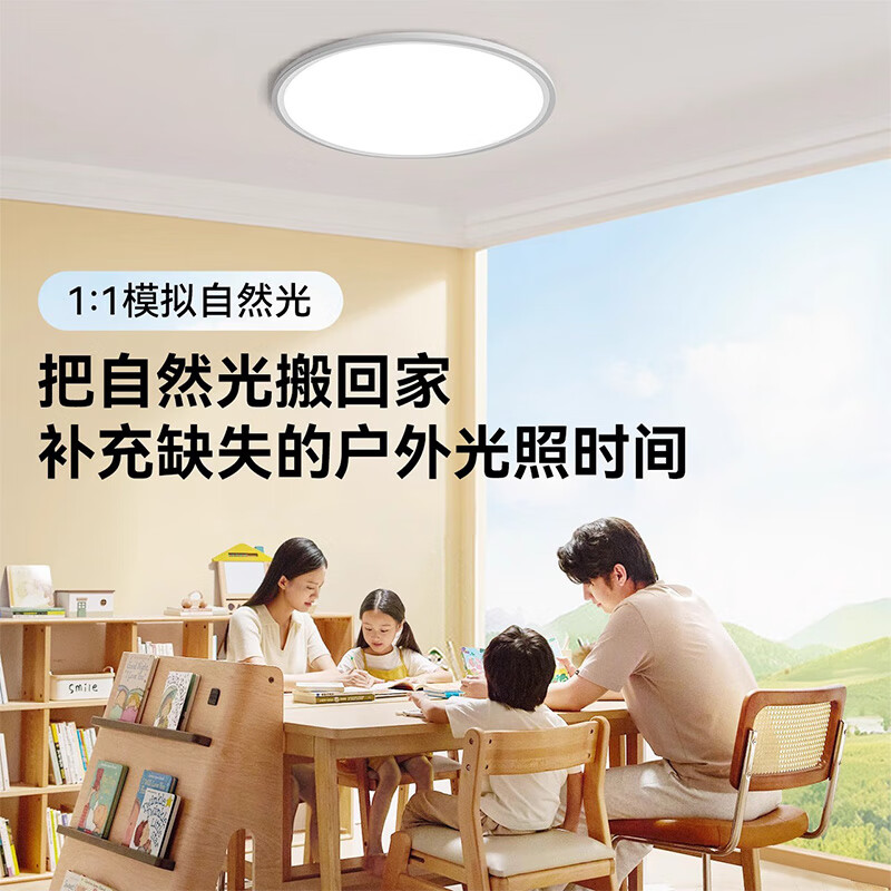 思坦库吸顶灯【政府补贴】led卧室灯具全屋客厅灯饰阳台过道餐厅简约 50W 12㎡内适用 2880lm 侧发光漫反射