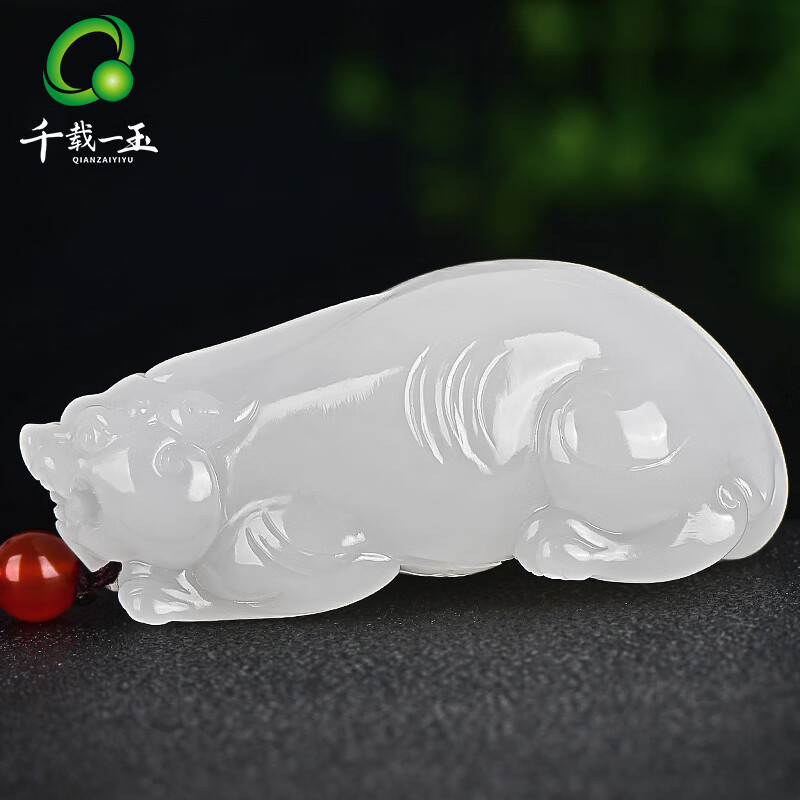 千載一玉孤品羊脂白玉手把件和田玉貔貅男士款把玩件收藏款玉石盤(pán)玩小擺件 款一QZM7837z