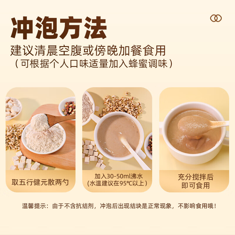 西知堂国药五行健睥散500g罐装芡实茯苓薏苡仁山药粉冲泡营养早餐 超值装 500g*5罐 【买三送二】