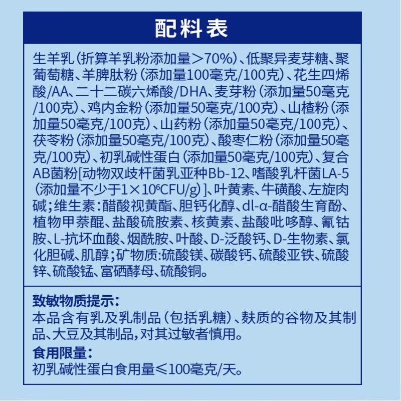 御宝儿童成长奶粉3-6-15岁羊奶粉4段高锌高钙挑食偏食脾胃骨骼免疫力 羊脾肽350g15盒【脾胃+自护】