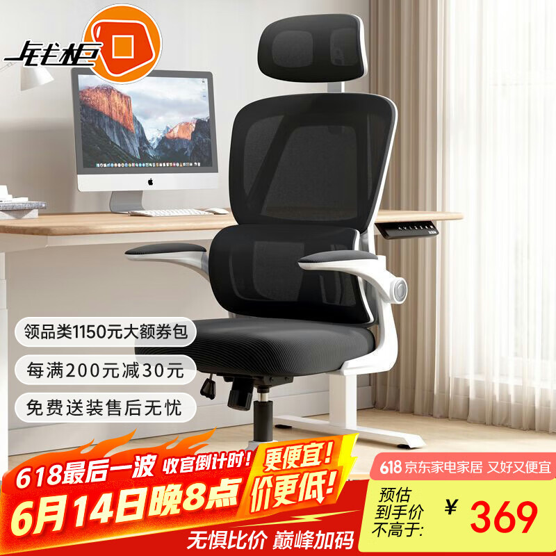 钱柜人体工学椅办公椅电脑椅子靠背舒适座椅久坐家用办公椅