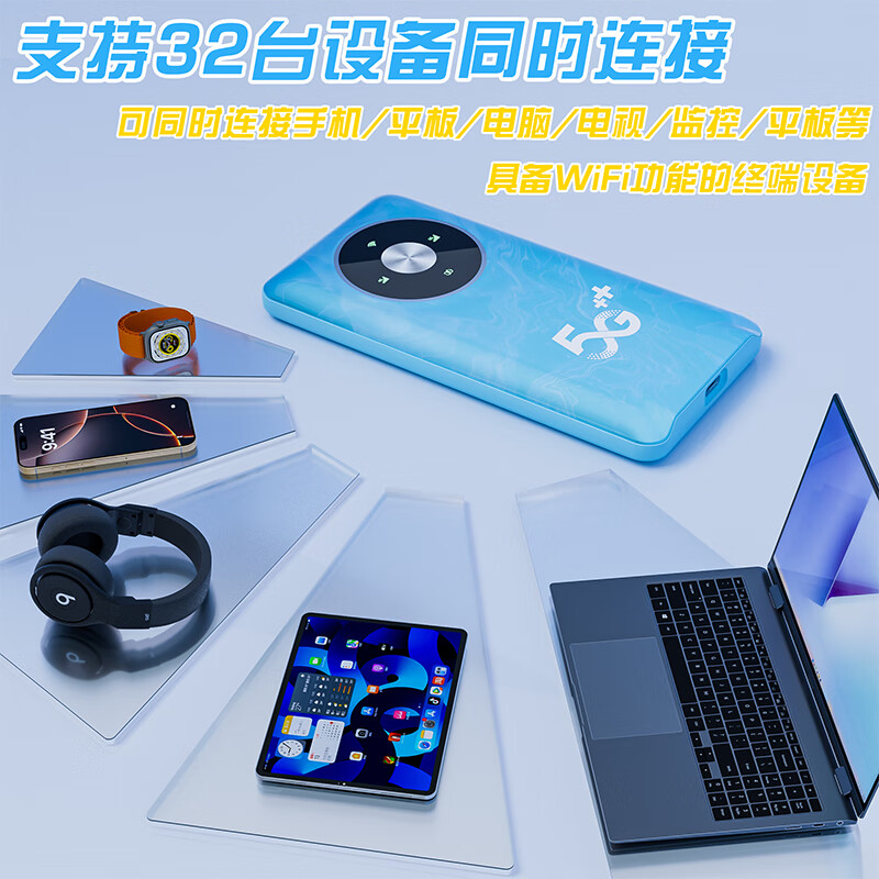 羽浪真5g随身wifi6千兆双频移动随身wifi2025款cpe路由器流量免插卡车载便捷式无线上网卡直播办公通用 【真5G升级顶配版】1万毫安长续航+5G高速上网