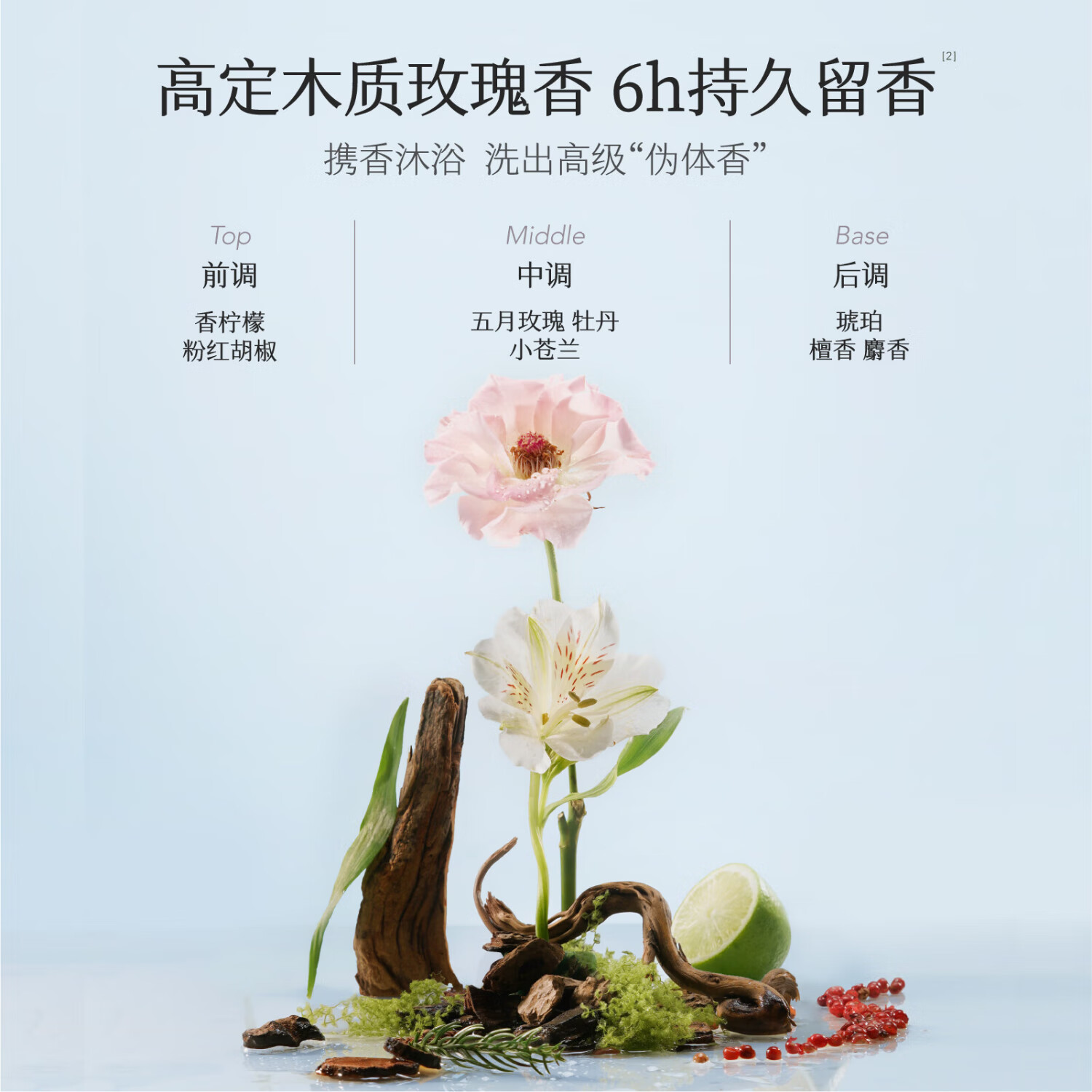 半亩花田沐浴露清洁洗澡沐浴液现货速发正品保证沐浴液男女 香氛泡泡沐浴露【失重玫瑰】500g