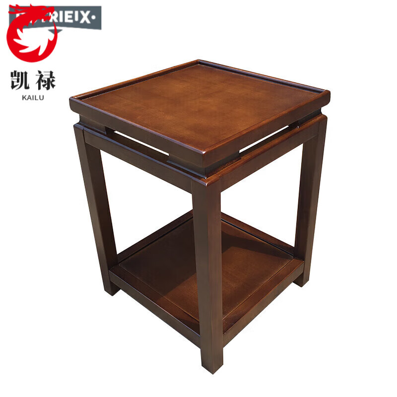 凯禄麻将茶几新中式实木方几棋牌室麻房麻将机桌边茶几茶水柜角几置物