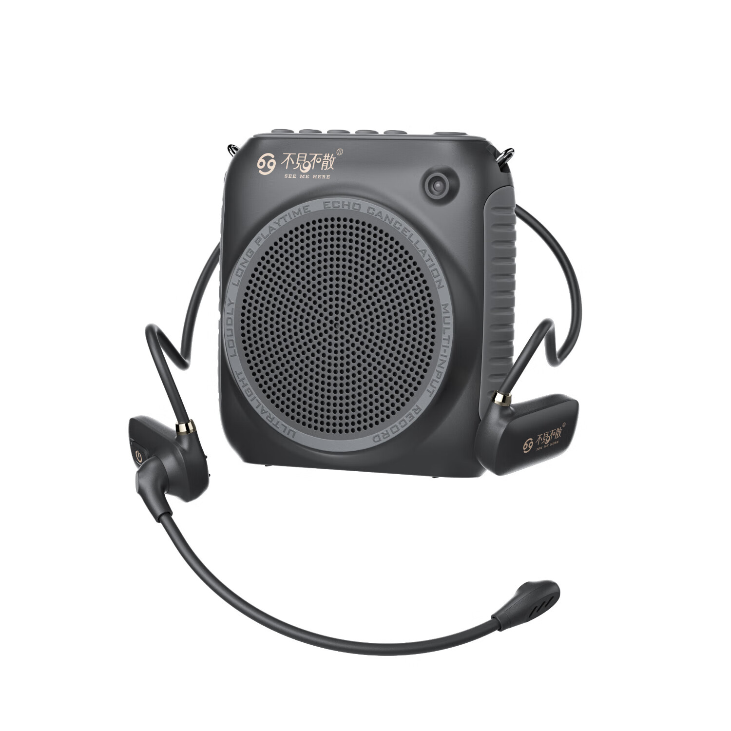 不见不散 SEE ME HERE 69K2无线小蜜蜂扩音器机教师上课专用麦克风大音量耳麦导游户外扩音机 云岩白