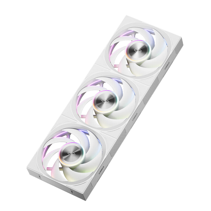 ��Ƶ3��PCCOOLER������F7 X120 ARGB ����װ��ɫ ��Ҷ12cm������� ���߻�ľƴ��/PWM�¿ص���/˫�������