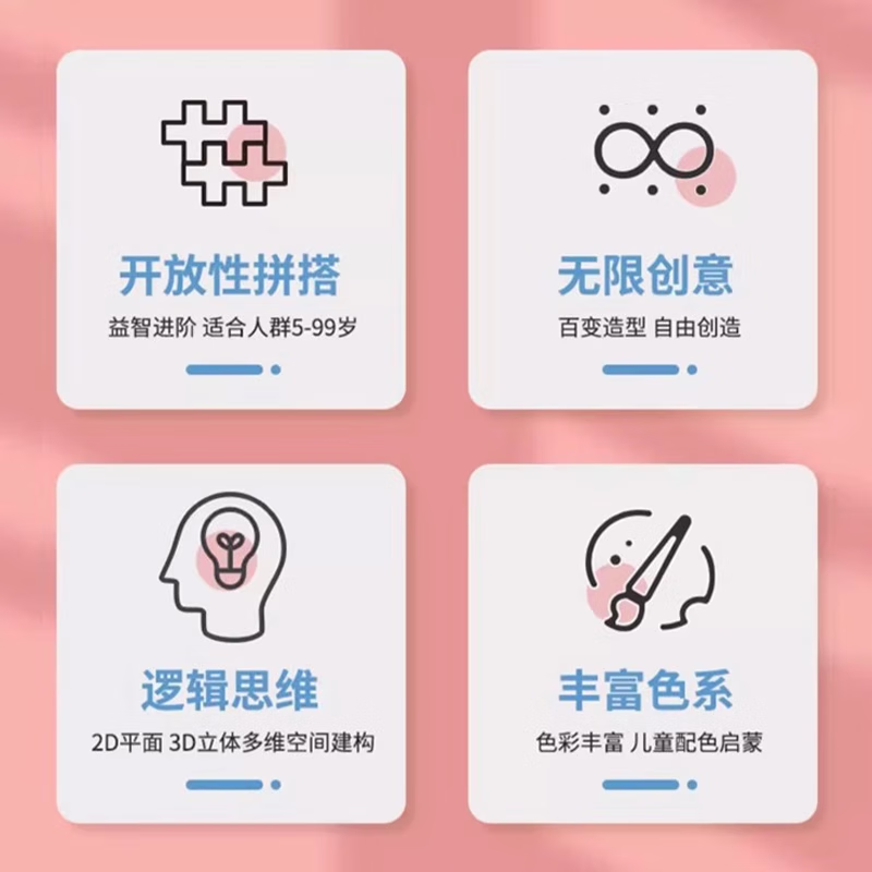 Plus-plus丹麦原装进口儿童益智拼搭积木男孩女孩恐龙世界小颗粒拼装玩具 三角龙【70粒小颗粒】3772