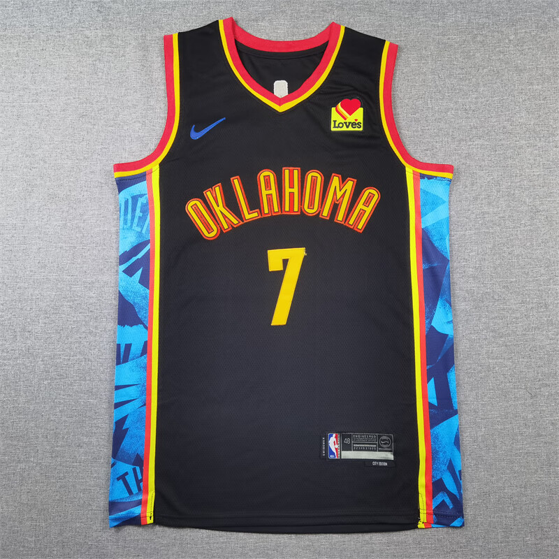 nba vibe雷霆队13号保罗乔治复古球衣球裤套装0号威少35号杜兰特男