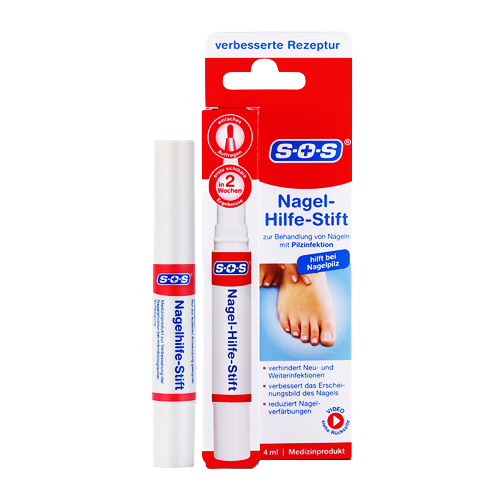 SOS德国原装进口指甲笔4ml抑菌液软甲膏甲外用脚气水升级款灰指甲笔 sos抑菌指甲笔 3ml 1盒 (热销)硬笔头