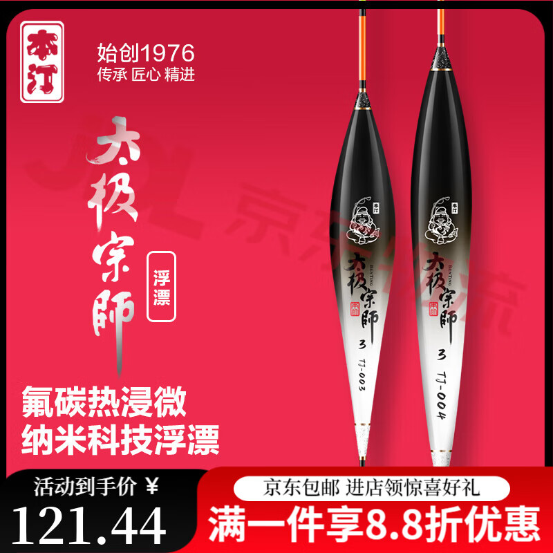 本?。˙enTing）618大促太極宗師納米魚(yú)漂鯽魚(yú)鯉加粗大物醒目高靈敏手作綜合野釣6 BTR 911max-鰱鳙大物漂1支 1號
