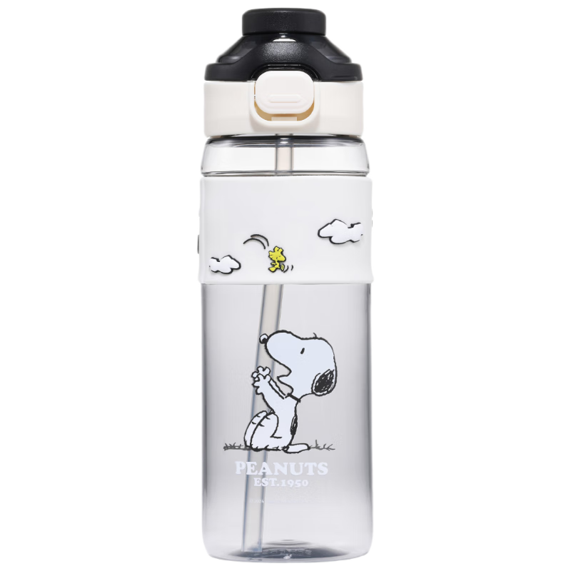 曙曦双饮塑料杯 tritan夏季户外学饮杯儿童成人水杯棕750ml