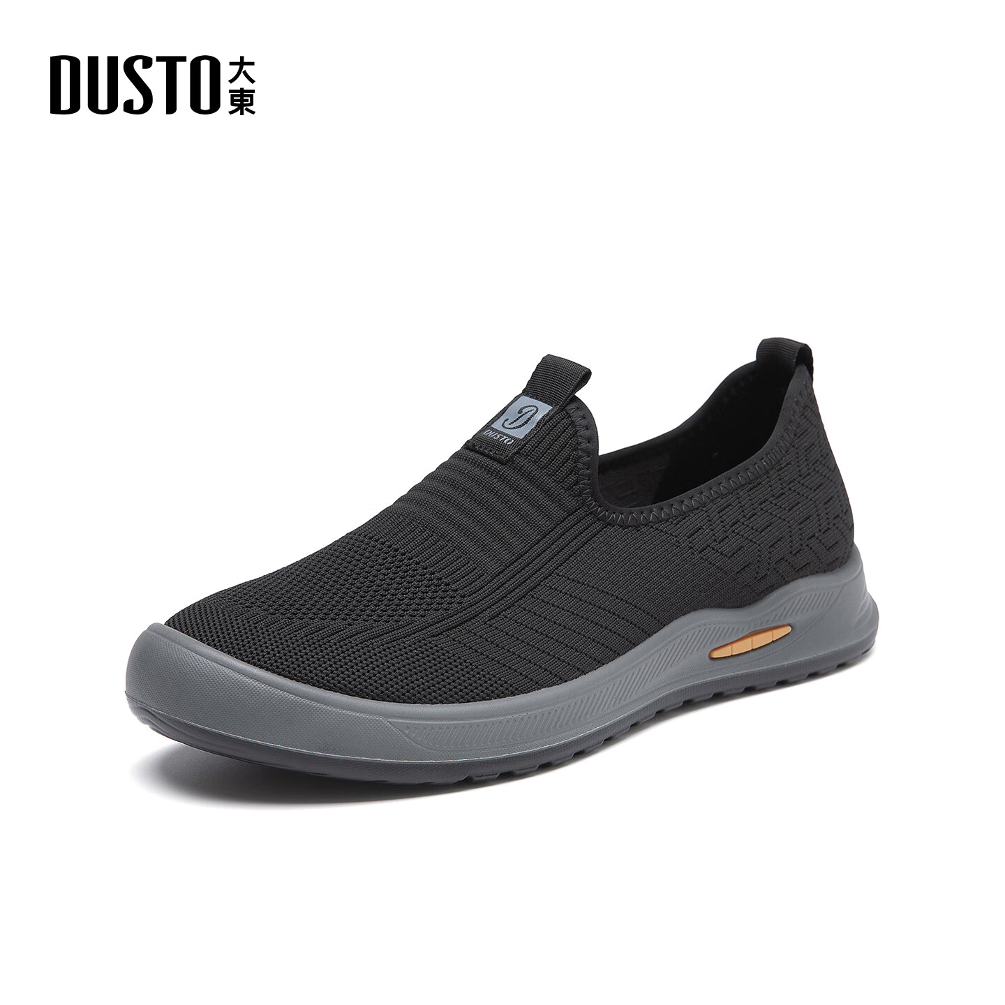 大东健步鞋男鞋2025年春季新款透气休闲飞织鞋0601 黑色 39